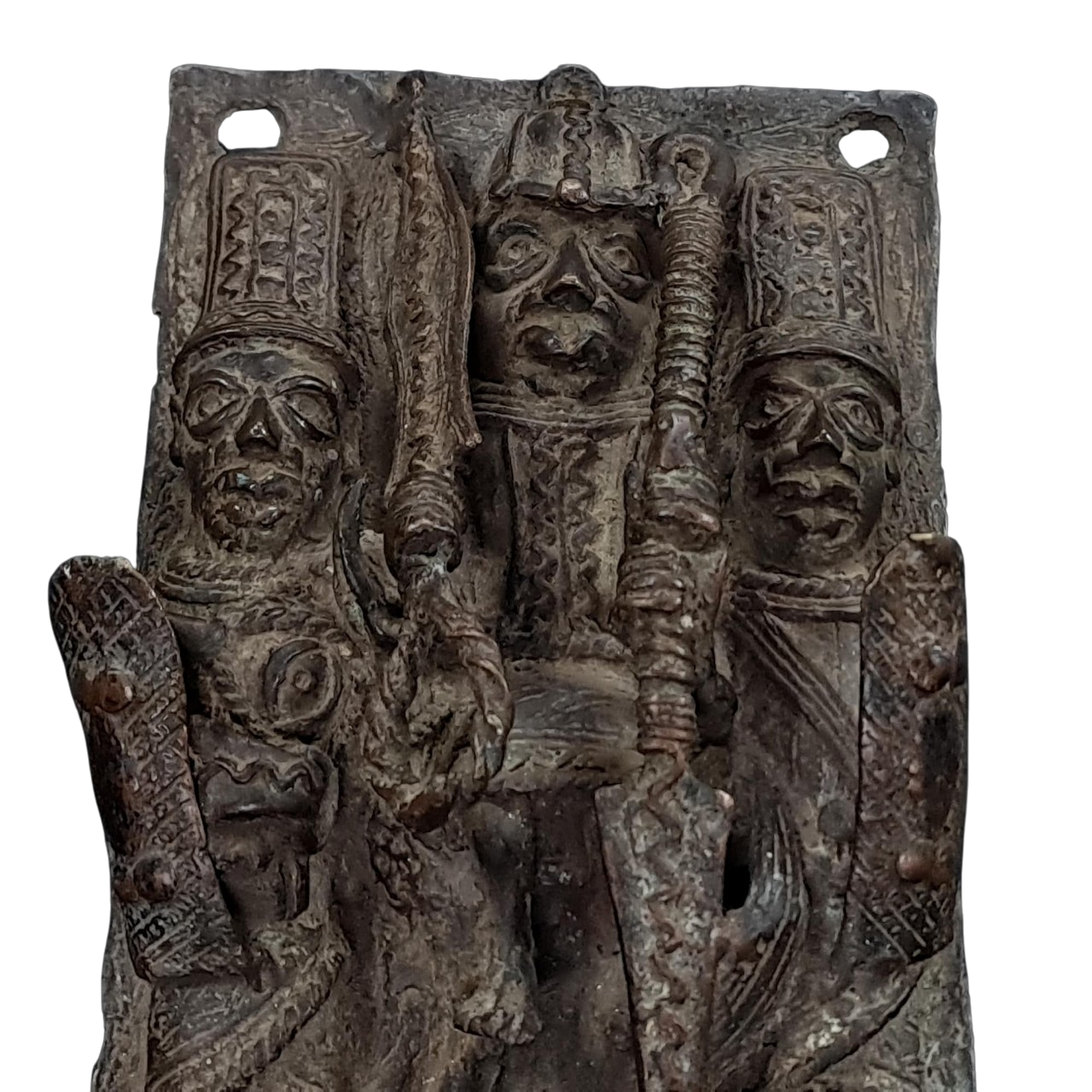 Large Edo Bronze Plaque from the Kingdom of Benin