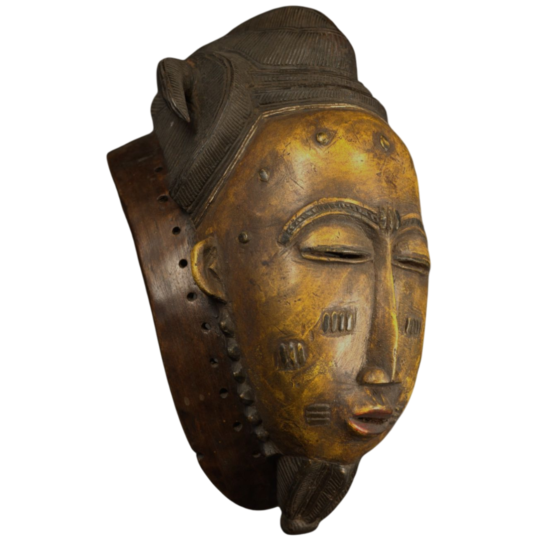 Yellow Baoule Mask Ivory Coast