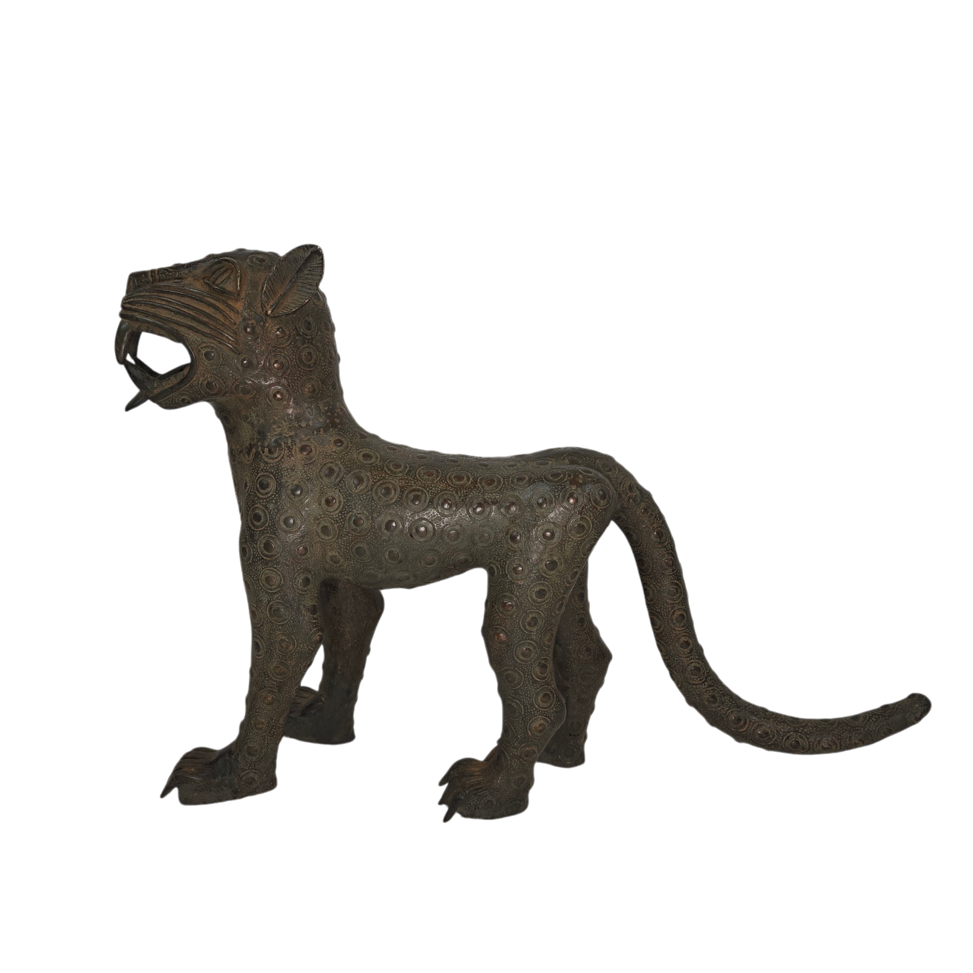 Léopard royal Edo en bronze Queue basse – Bénin